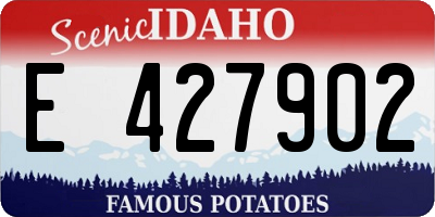 ID license plate E427902