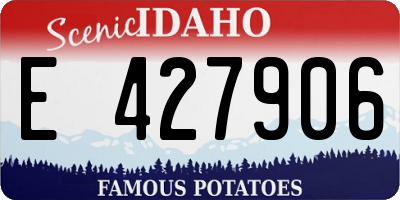 ID license plate E427906
