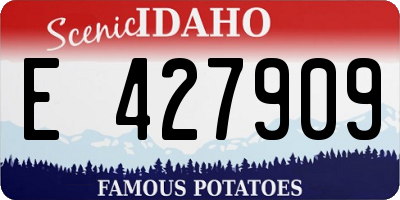 ID license plate E427909