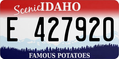 ID license plate E427920