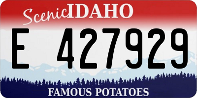 ID license plate E427929