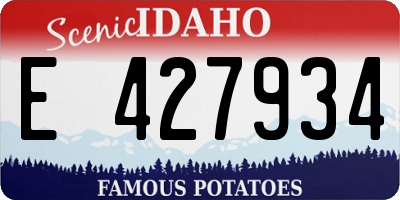 ID license plate E427934