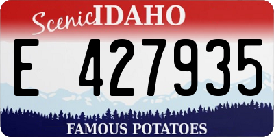 ID license plate E427935