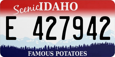ID license plate E427942