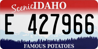 ID license plate E427966