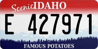 ID license plate E427971