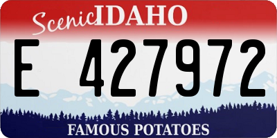 ID license plate E427972