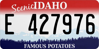 ID license plate E427976