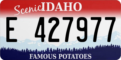 ID license plate E427977