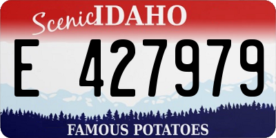 ID license plate E427979