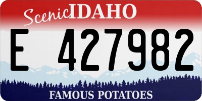 ID license plate E427982