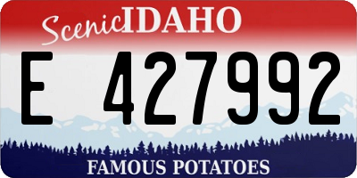 ID license plate E427992