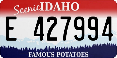 ID license plate E427994