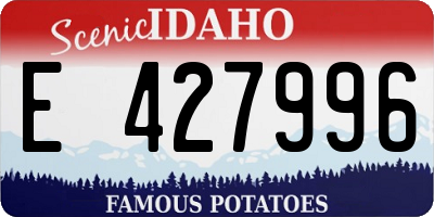 ID license plate E427996