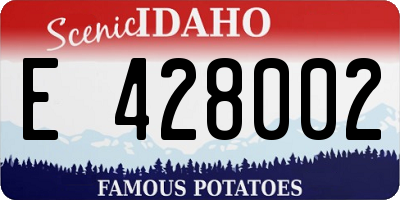 ID license plate E428002
