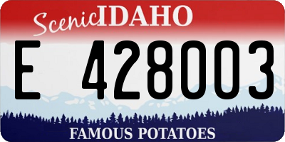 ID license plate E428003