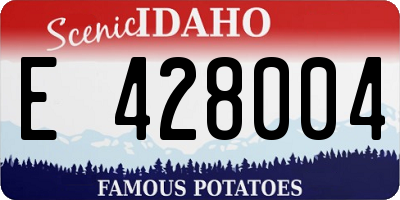 ID license plate E428004