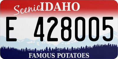ID license plate E428005