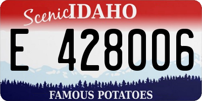 ID license plate E428006