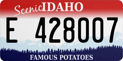 ID license plate E428007