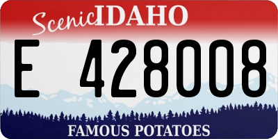 ID license plate E428008