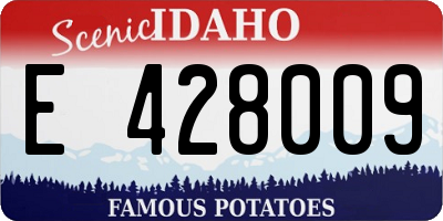 ID license plate E428009
