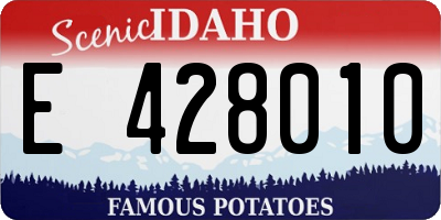 ID license plate E428010