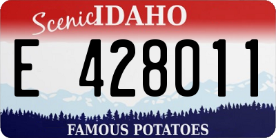 ID license plate E428011