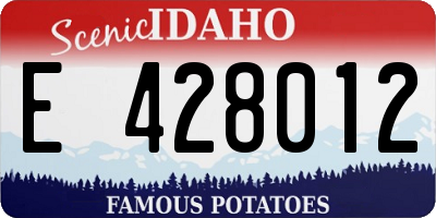 ID license plate E428012