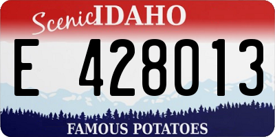 ID license plate E428013