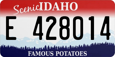 ID license plate E428014