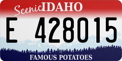 ID license plate E428015