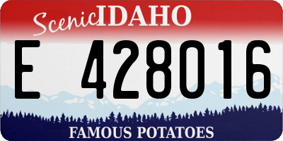 ID license plate E428016