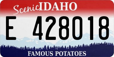 ID license plate E428018