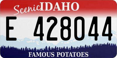ID license plate E428044