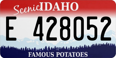 ID license plate E428052