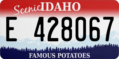 ID license plate E428067