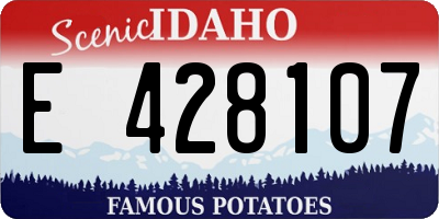 ID license plate E428107
