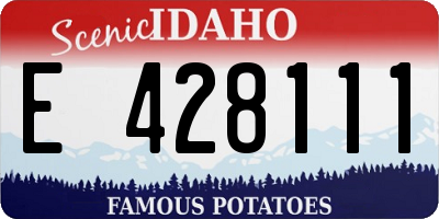 ID license plate E428111