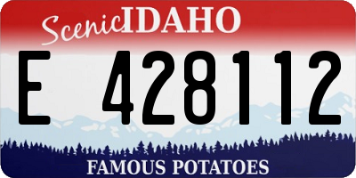 ID license plate E428112