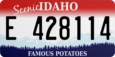 ID license plate E428114