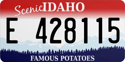 ID license plate E428115