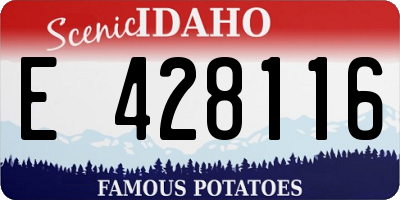 ID license plate E428116