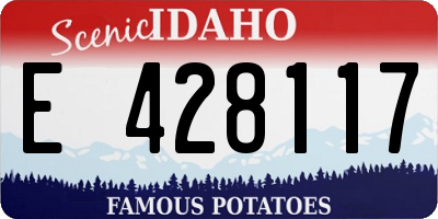 ID license plate E428117