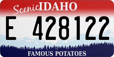 ID license plate E428122