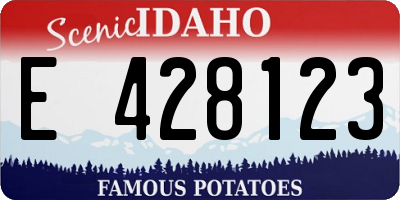 ID license plate E428123