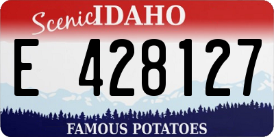 ID license plate E428127