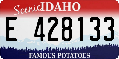 ID license plate E428133