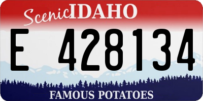 ID license plate E428134