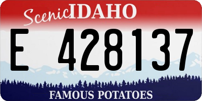 ID license plate E428137